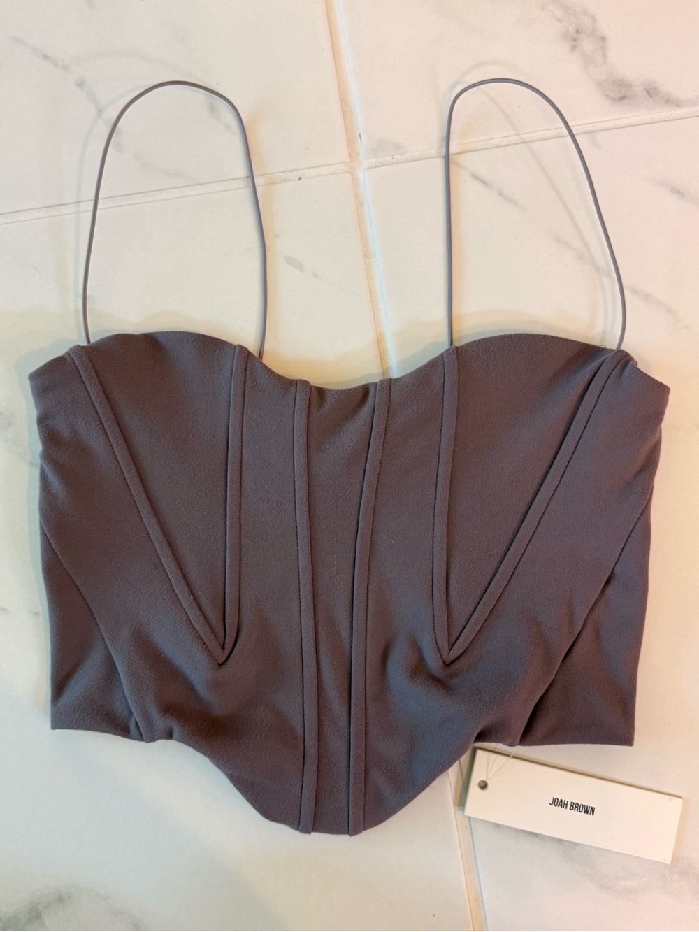 Joah Brown Corset cropped Cami w/ corded straps size S/M